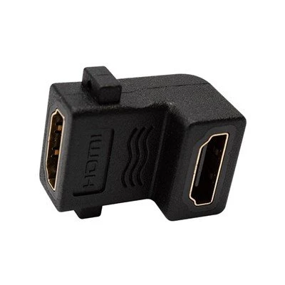 Extensor de acoplador HDMI de 90 grados con 2 orejas de tornillo