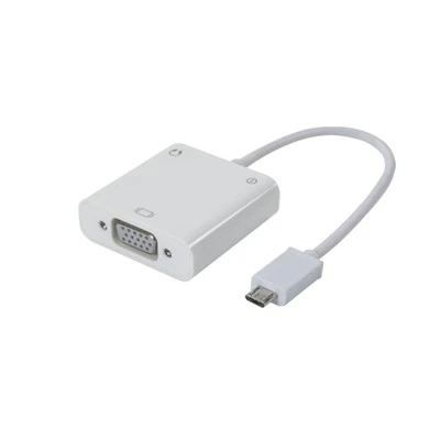 Adaptador de cable micro USB a VGA Convertidor de conector de audio de 3,5 mm
