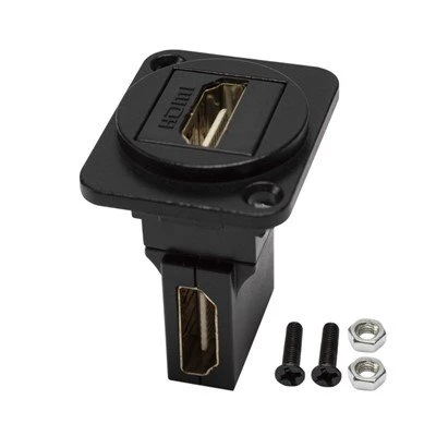 Adaptador de montaje en panel HDMI de ángulo recto Convertidor hembra a hembra