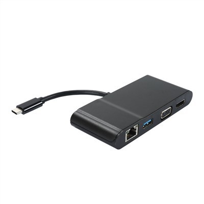 Cable convertidor adaptador multipuerto USB C a HDMI VGA USB A y RJ45