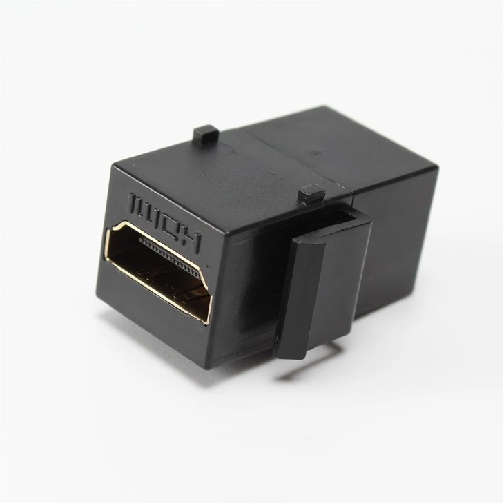 Black HDMI Female To Female Keystone