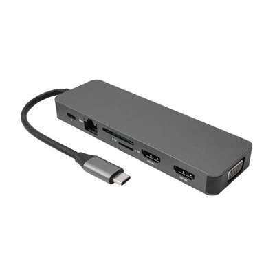 13 en 1 Tipo C Hub Multiport Adapter Dongle con 2 monitores