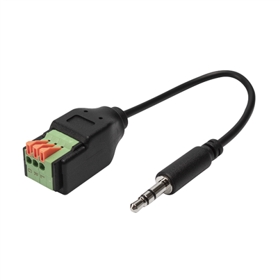 Conector de audio estéreo de 6,35 mm y 1/4" macho a cable adaptador de bloque de terminales