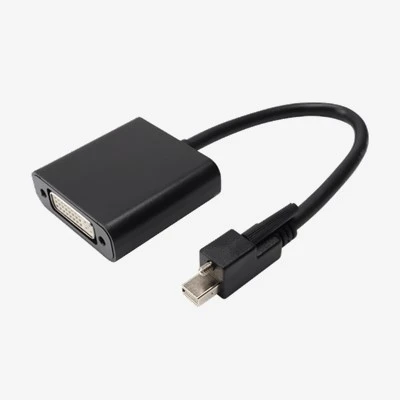 Mini Displayport macho con tornillo a DVI hembra adaptador activo