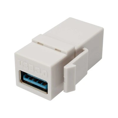 USB 3.0 Acoplador Keystone Jack Inserte Snap en el conector hembra Puerto del adaptador de enchufe para el panel de salida de la placa de pared