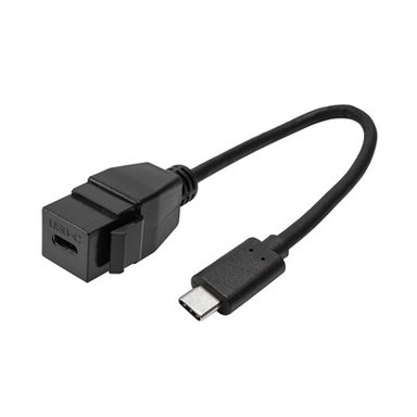 Adaptador de inserción de montaje en Panel USB C macho a hembra Cable Jack Keystone para placa frontal de enchufe de pared