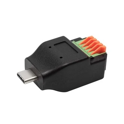 USB2.0 Tipo C macho a bloque de terminales sin tornillos de 5 pines