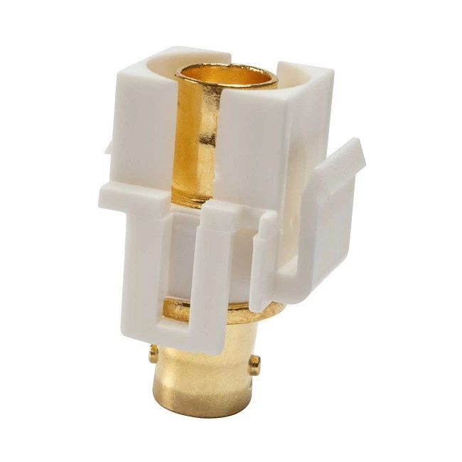 TNP BNC Keystone Jack (5 Pack) Insert Connector Socket Female Snap In Adapter Port Gold Plated Inline Coupler For Wall Plate Outlet Panel Mount