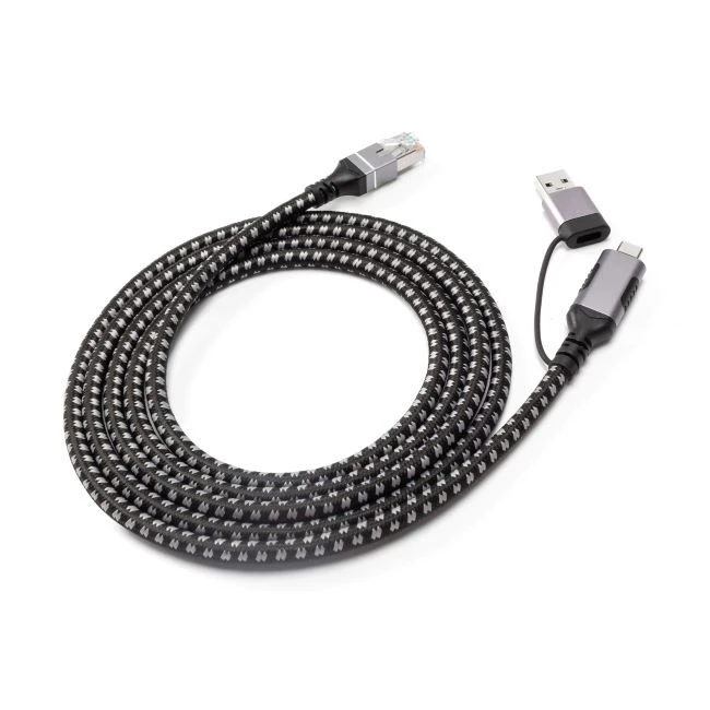 USB C Male To Ethernet With USB 3.0 AM Attachable Cable