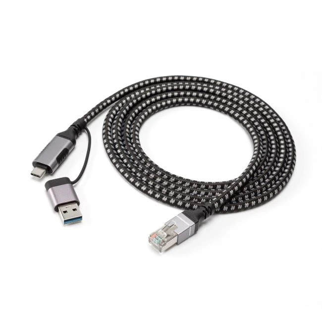 USB C Male To Ethernet With USB 3.0 AM Attachable Cable